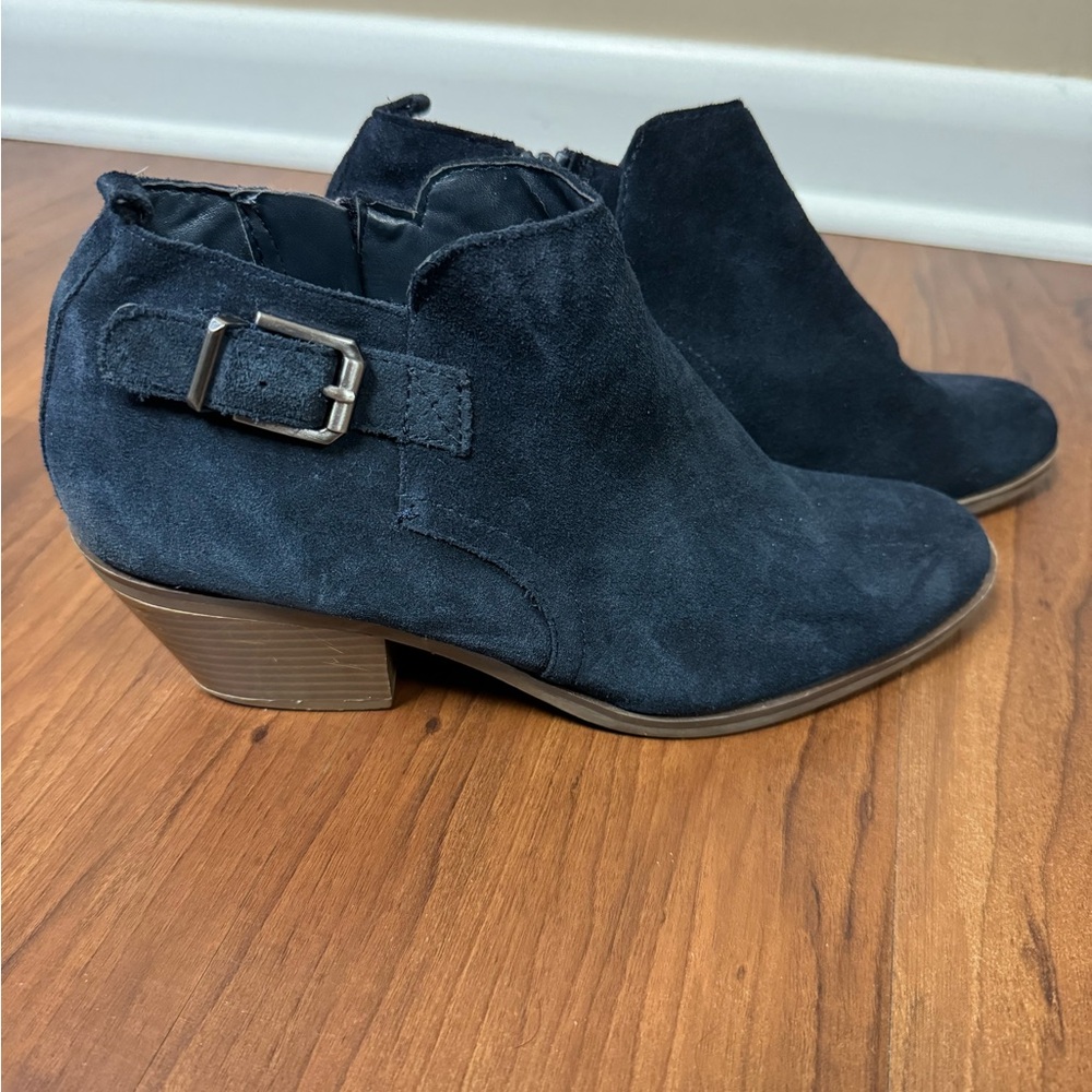 Sonoma Blue and Silver Ankle Booties with Classic Silhouette